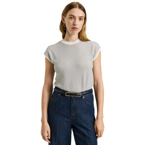 Veronika Maine Textured Stripe Knit Top